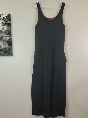 Tigerlily Black Sleeveless Wide-leg Jumpsuit Size 6 Easy Lounge Throw-on & GO